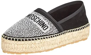 Love Moschino Damskie espadryle kierowcy, czarny, 38 EU - Espadryle damskie - miniaturka - grafika 1