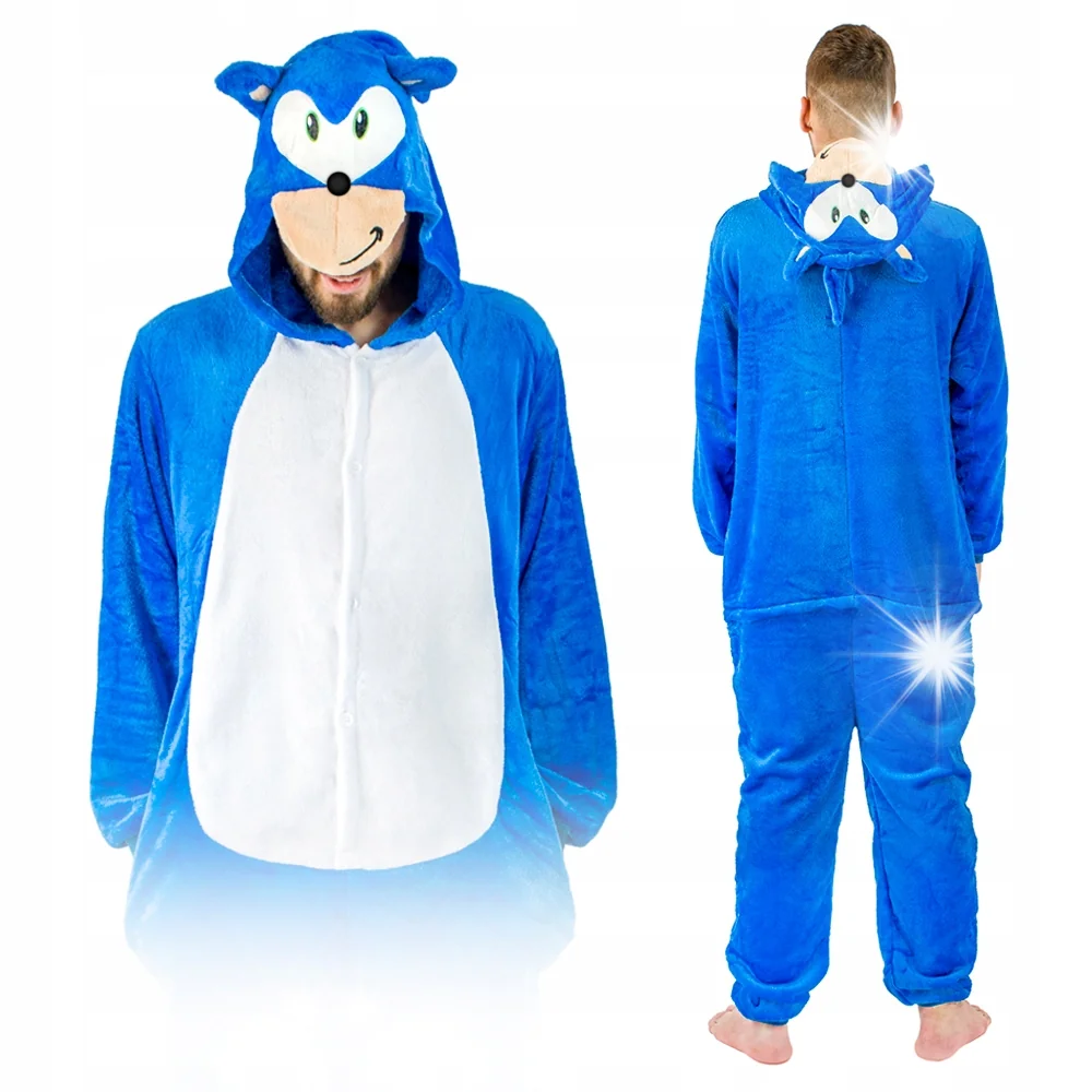 Piżama męska kigui onesie jednoczęściowa kombinezon sonic M dla chłopaka