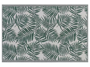 Beliani Dywan zewnętrzny 120 x 180 cm liście palmy ciemnozielony KOTA - Dywany zewnętrzne - miniaturka - grafika 1