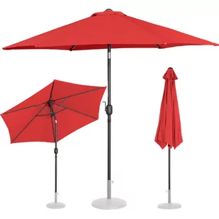 Uniprodo Parasol ogrodowy czerwony sześciokątny 270 cm uchylny UNI_UMBRELLA_R270RE_N - Parasole ogrodowe - miniaturka - grafika 1