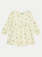 Sukienki i spódniczki dla dziewczynek - United Colors Of Benetton Sukienka codzienna 40CYGV020 Beżowy Regular Fit - miniaturka - grafika 1