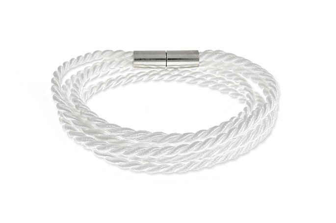Męska Bransoletka Ze Sznurka Biała