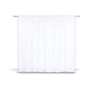 Firana na taśmie 300 x 160 cm jednokolorowa, biała - Firany - miniaturka - grafika 1