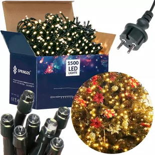 Lampki choinkowe 1500 LED 91 m biały ciepły zewnętrze wewnętrzne CL1500 - Oświetlenie świąteczne - miniaturka - grafika 1