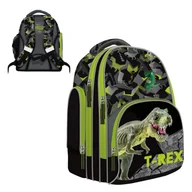 Plecaki szkolne i tornistry - St. Right Mały Plecak Przedszkolny Dwukomorowy T-REX - miniaturka - grafika 1
