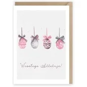 Kartki okolicznościowe i zaproszenia - Kartka okolicznościowa Cztery pisanki + eko koperta - miniaturka - grafika 1