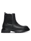 Buty dla chłopców - Tommy Hilfiger Botki Chelsea Boot T3A5-34152-1355 D Czarny - miniaturka - grafika 1