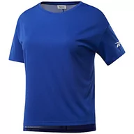 Koszulki i topy damskie - Reebok Reebok Wor Comm Poly Tee Solid T-Shirt damski, Cobalt, M FQ0403 - miniaturka - grafika 1