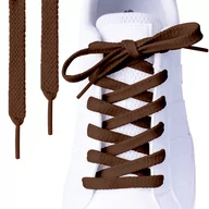 Akcesoria obuwnicze - Bawełnianie sznurowadła do butów brązowe - miniaturka - grafika 1