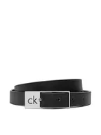 Paski - Calvin Klein Pasek Damski Ck Cut Square Buckle 2.0_Caviar K60K612864 Czarny - miniaturka - grafika 1