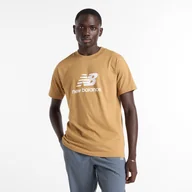 Koszulki męskie - Koszulka męska New Balance MT41502GIN  żółta - miniaturka - grafika 1