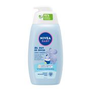 Kosmetyki kąpielowe dla dzieci - NIVEA BABY Żel 2w1 do mycia ciała i włosów z pompką 500 ml - miniaturka - grafika 1