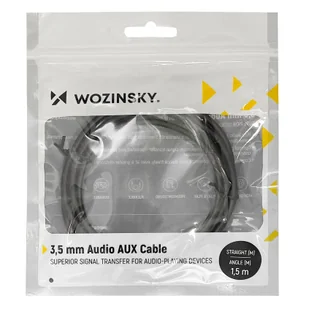 Wozinsky kabel AUX kątowy (męski-męski) kabel mini jack 3 m czarny - Kable Wozinsky kabel AUX kątowy (męski-męski) kabel mini jack 3 m czarny - Kable - miniaturka - grafika 5