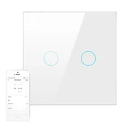 Sterowniki i przekaźniki - Dotykowy Włącznik Światła ZigBee Avatto ZTS02-EU-W2 Podwójny TUYA (biały) - miniaturka - grafika 1