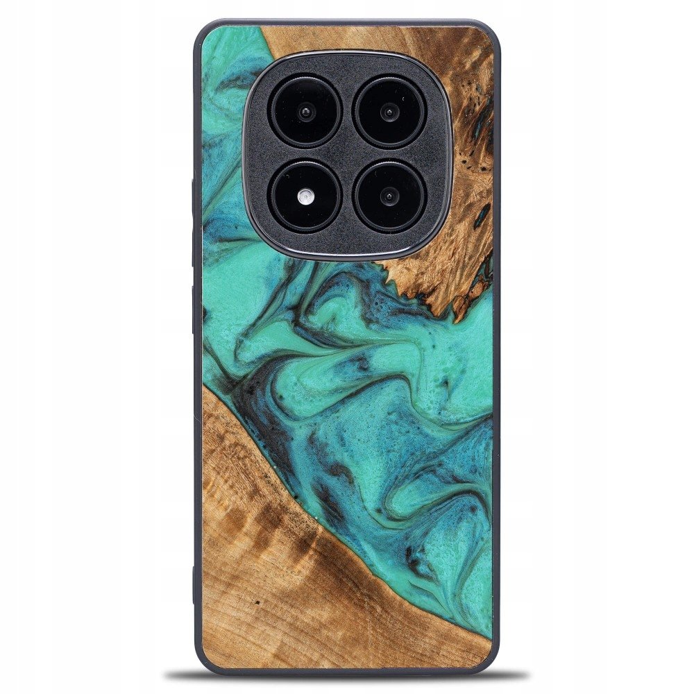 Bewood Drewniane etui do Xiaomi Redmi Note 14 Pro Plus 5G, Unique Turquoise