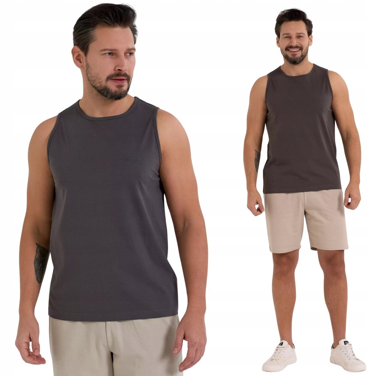 PODKOSZULKA KOSZULKA MĘSKA GŁADKA GRAFITOWY 100% BAWEŁNA KLASYCZNA MORAJ M