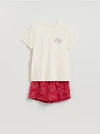 Moda i Uroda OUTLET - Reserved - Piżama ze świątecznym motywem - czerwony - miniaturka - grafika 1