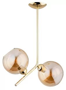 Alfa Lalen 62276 lampa wisząca zwis 2x60W E27 złota - Lampy sufitowe - miniaturka - grafika 1