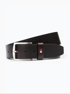 Tommy Hilfiger - Męski pasek skórzany, brązowy - Paski - miniaturka - grafika 1