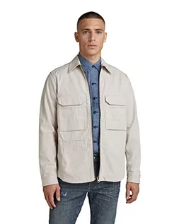 Bluzy męskie - G-STAR RAW Męska bluza z zamkiem błyskawicznym, beżowy/khaki (Ecru C777-159), L - grafika 1