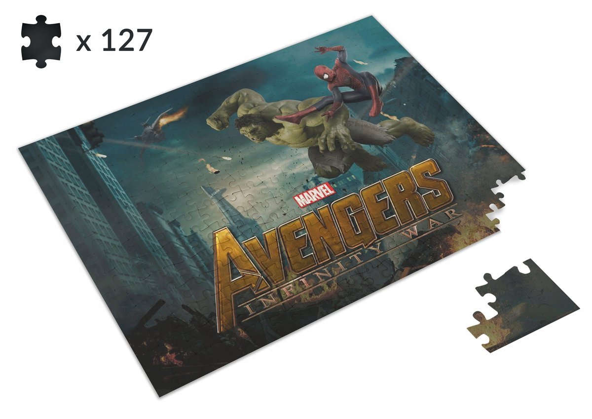 Puzzle Spider-Man Hulk Avengers + Imię Prezent