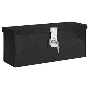 Skrzynka do przechowywania, czarna, 50x20,5x15 cm, aluminium - Skrzynie ogrodowe - miniaturka - grafika 1
