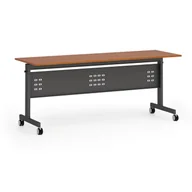 Biurka - Mobilny stół PRIMO MOBI, 1800 x 600 mm, podstawa czarna, czereśnia - miniaturka - grafika 1
