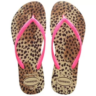 Havaianas Slim Animals, japonki damskie, Wielokolorowy Piasek Szary Różowy, 41-42 EU - Klapki i japonki damskie - miniaturka - grafika 1