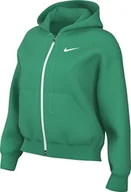 Bluzy damskie - Nike Sportswear Phoenix HJ0995-324, damska bluza z kapturem z zamkiem błyskawicznym na całej długości, zielona (Stadium Green/Sail), HJ0995-324 - miniaturka - grafika 1