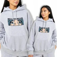 Bluzy damskie - Bluza Kangurek Damska Szara Eyes Heartbreak Wz Xxl - miniaturka - grafika 1