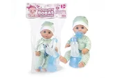 Lalki dla dziewczynek - Lalka 28cm Bobas w czapce  akcesoria niebieska PBH ARTYK 127991 - miniaturka - grafika 1