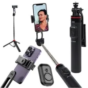 Selfie stick - Statyw Do Telefonu 132,5 cm Selfie Stick Uchwyt Pilot Bluetooth Tripod - miniaturka - grafika 1
