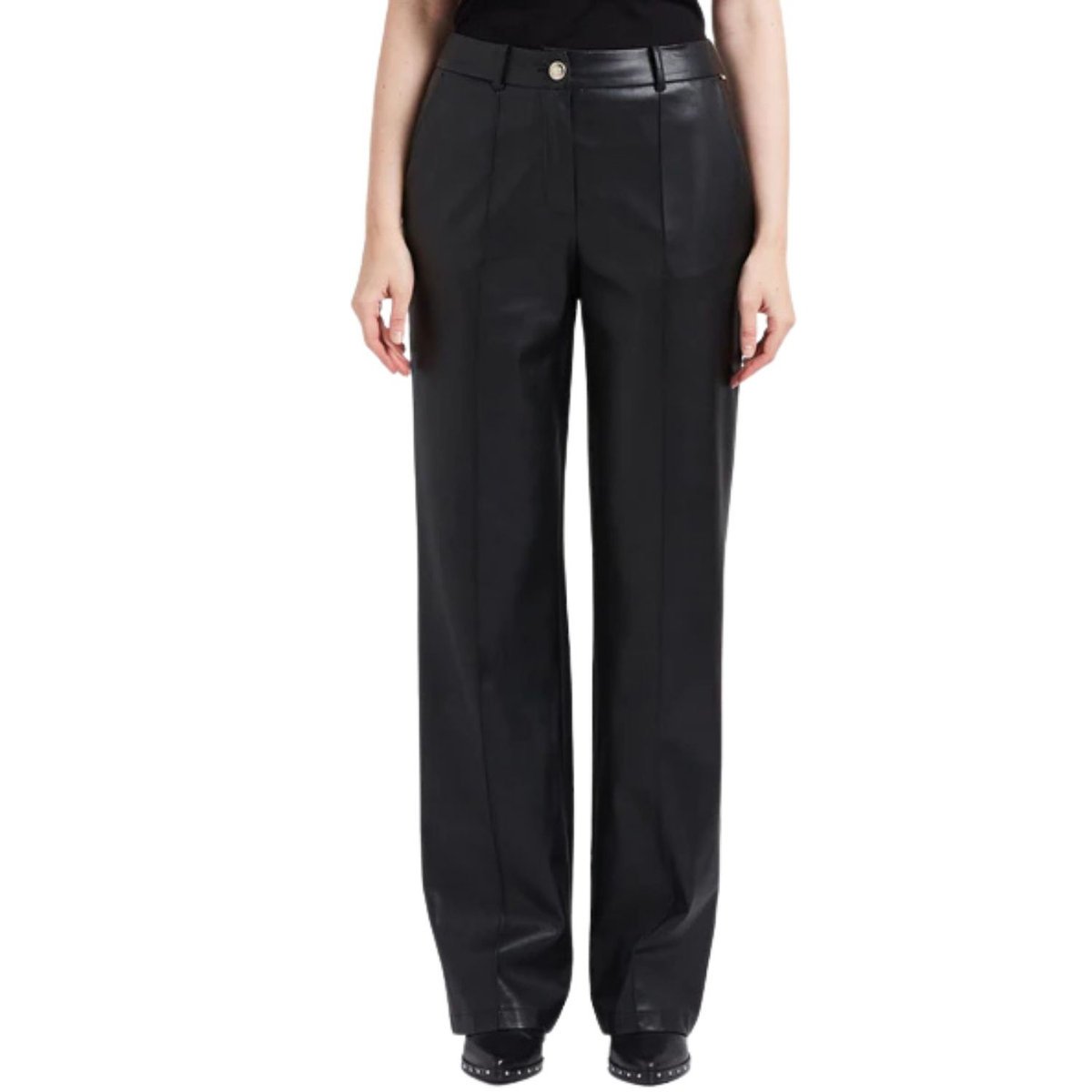 Spodnie damskie Liu Jo damskie eleganckie skórzane czarne-M