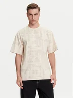 Koszulki męskie - Karl Kani T-Shirt Small Signature Paisley PD00005342 Beżowy Relaxed Fit - miniaturka - grafika 1