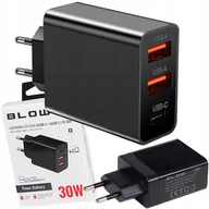Ładowarki do telefonów - SZYBKA ŁADOWARKA SIECIOWA KOSTKA 2x USB A TYP C PD 30W UNIWERSALNA - miniaturka - grafika 1
