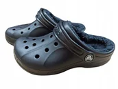 Kapcie damskie - CROCS Ralen lined clog K klapki kapcie kroksy z podszewką czarne r. 29/31 - miniaturka - grafika 1