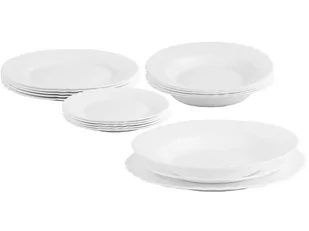 Bormioli Rocco Serwis obiadowy Bormioli Ebro 18 elementów białe talerze dla 6 osób 3K9989 - Serwisy obiadowe - miniaturka - grafika 1