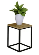 Kwietniki - Industrialny kwietnik czarny + dąb artisan D3-A16 - miniaturka - grafika 1