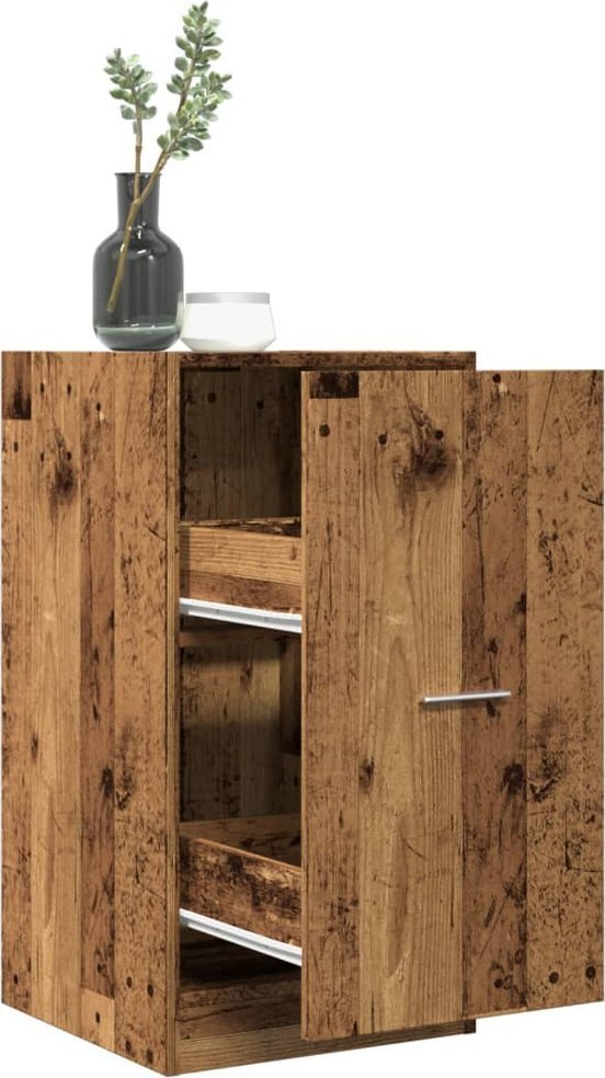 vidaXL Szafka apteczna, stare drewno, 40x41x77,5 cm