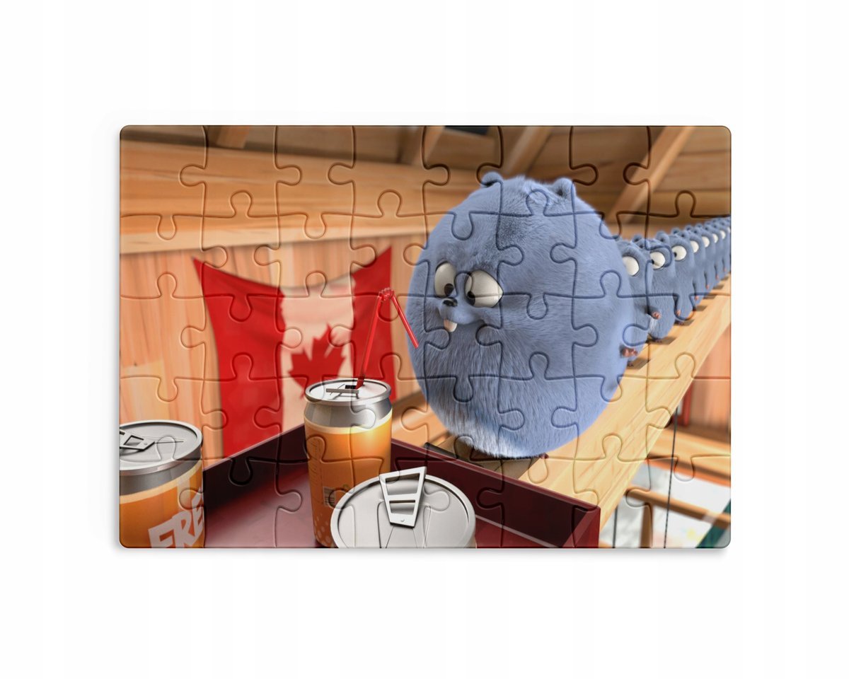 Puzzle 30/70/96/110 Elementów Sublimacja + Eko Pudełko Grizzy Rózne Wzory