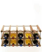 Stojaki na wino - Regał Na Wino Stojak Na 10 Butelek Szklanych/ Pet — Rw-8/ 5X2 — Brązowy Brązowy Metal + Drewno Rw-8-5X2-10_O_Br / Wamar-Sosenka - miniaturka - grafika 1