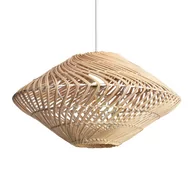 Lampy sufitowe - Jadalniana lampa wisząca Boho ABR-LW11-BH-E27 Abruzzo ratan beżowy - miniaturka - grafika 1