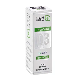 Witamina D3 4000 Quali-D 30ml PLON PHARM (600 porcji) - Witaminy i minerały Witamina D3 4000 Quali-D 30ml PLON PHARM (600 porcji) - Witaminy i minerały - miniaturka - grafika 1