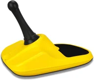 Sanki i ślizgacze - SANKI PLASTIKOWE DLA DZIECI ŚLIZG JABŁUSZKO ŻÓŁTE ROZKRĘCANY UCHWYT 51 CM - miniaturka - grafika 1