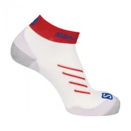 Skarpetki i podkolanówki sportowe - Skarpety Salomon Pulse Ankle White / Poppy Red - miniaturka - grafika 1