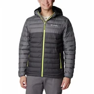 Odzież trekkingowa damska - Kurtka Turystyczna Puchowa Męska Columbia Powder Lite Hooded Jacket - miniaturka - grafika 1