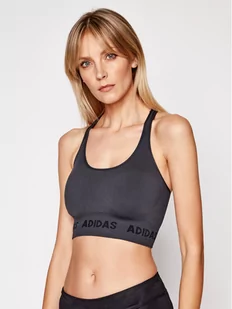 Adidas Biustonosz top Aeroknit GL1121 Szary - Biustonosze - miniaturka - grafika 1