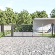 Bramy garażowe - vidaXL Brama z siatki, antracytowa, 500x175 cm, galwanizowana stal - miniaturka - grafika 1