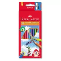 Faber-Castell Kredki Jumbo trójkątne 10 kolorów + temperówka AA794FBC - Przybory szkolne - miniaturka - grafika 3