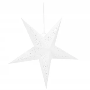 Gwiazda świąteczna papierowa zawieszka choinkowa biała ażurowa 3D - Bombki - miniaturka - grafika 1
